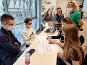 Gruppenarbeit im Rahmen von ErasmusPlus Projekt Budapest 2022